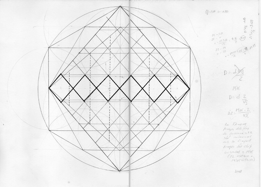 Las relaciones de las diagonales en los Rombos circunscritos