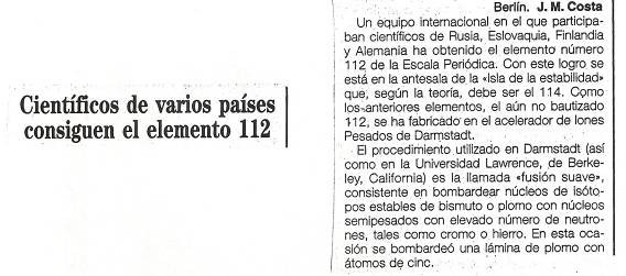 Noticia ABC elemento 112