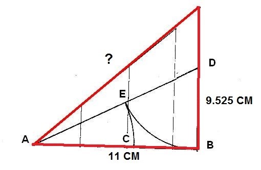 Comprobación relación áurica del lado del Rombo