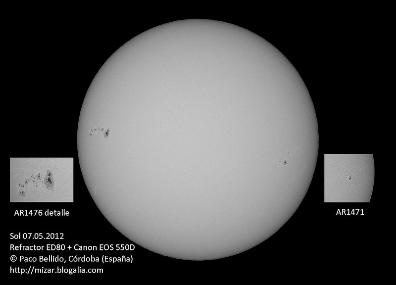 El seguimiento diario de las manchas solares