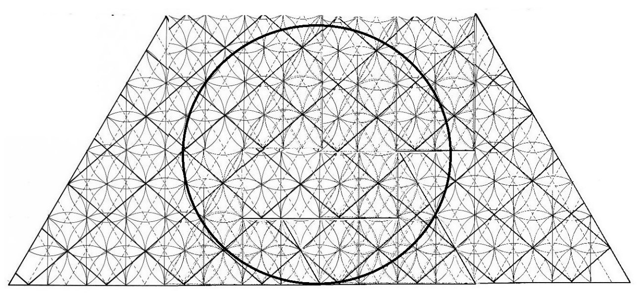 Figura. La unión de los triángulos da un mosaico más amplio